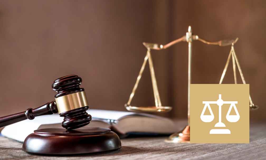 Gavel and scales of justice representing resolving legal and account issues, symbolizing fixing a suspended ad account.