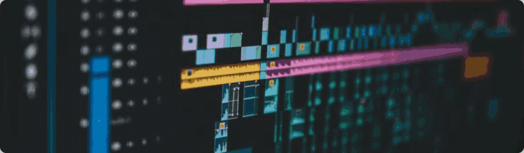 Video editing timeline for motion graphics and visual content creation